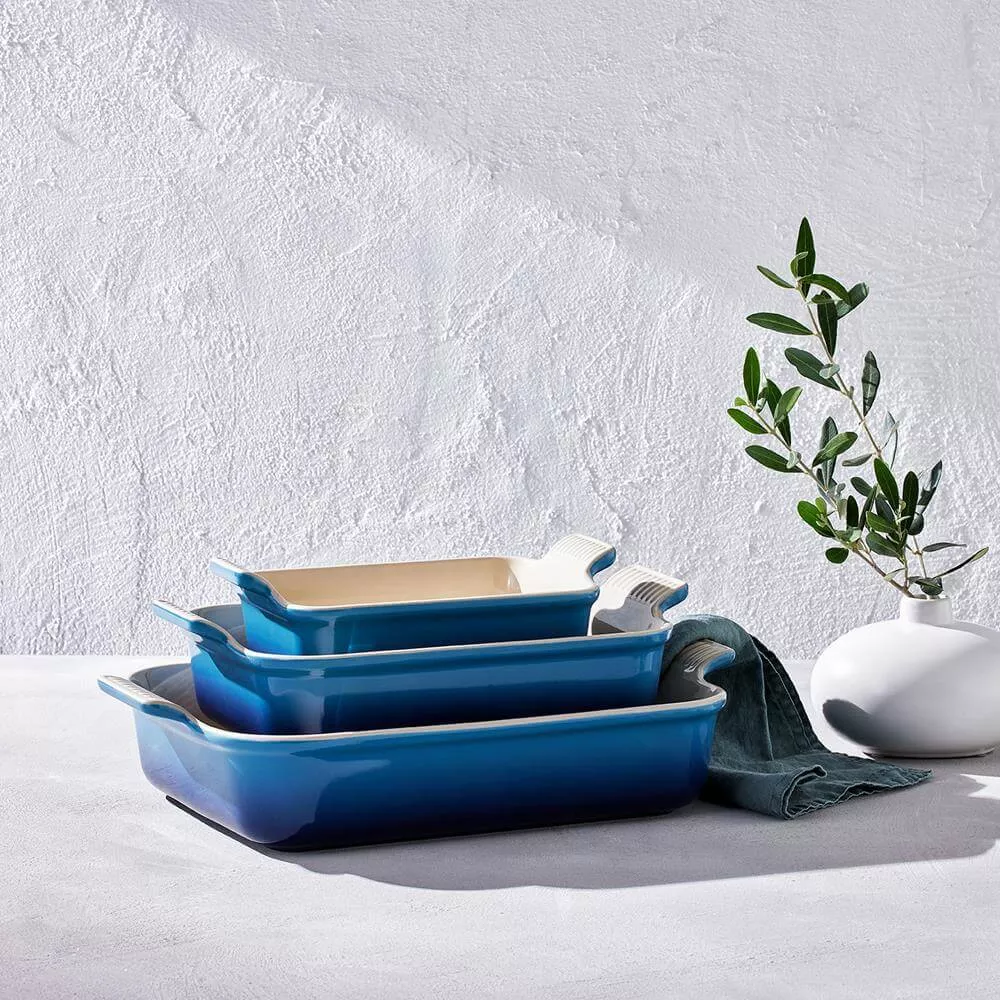 Le Creuset Azure Heritage Rectangular Dish 26cm